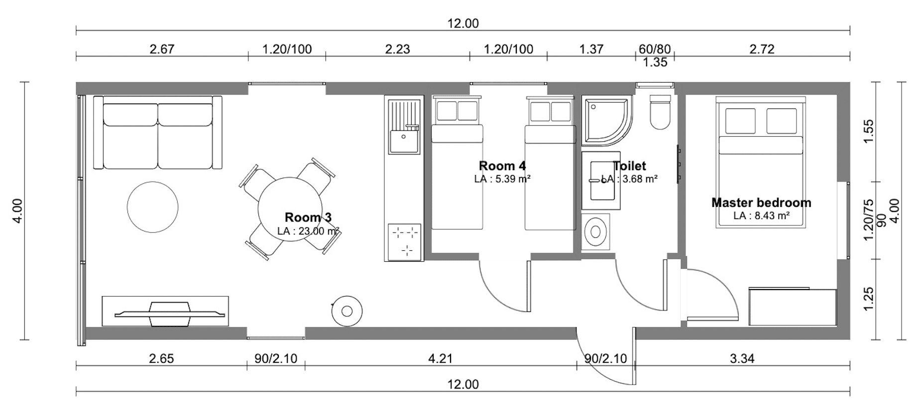 Poméranie 48 — plan dessiné